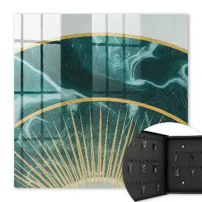 Key cabinet Elegant harmony with a marble background