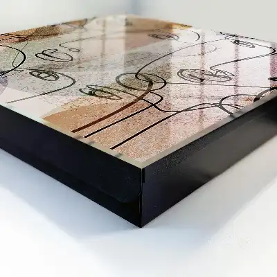 Decorative key box Line art in pastel colors