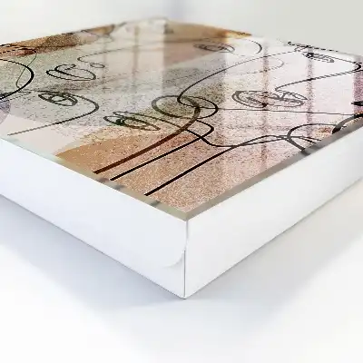 Decorative key box Line art in pastel colors