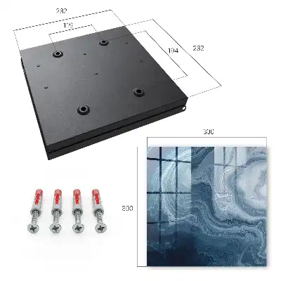 Wall mounted key cabinet A cosmic vortex in shades of navy blue