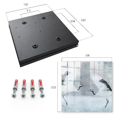 Key box for home Cranes in flight in the fog