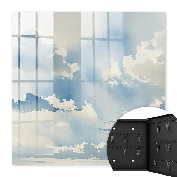Decorative key box Cloudy sky in shades of blue