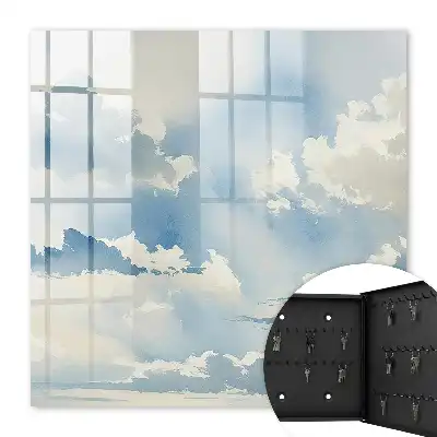 Decorative key box Cloudy sky in shades of blue