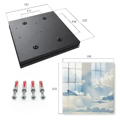 Decorative key box Cloudy sky in shades of blue