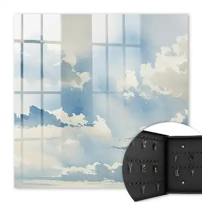 Decorative key box Cloudy sky in shades of blue