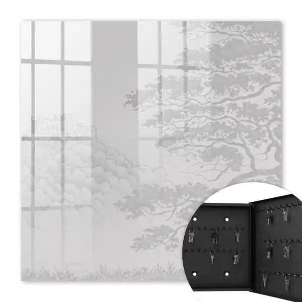 Wall mounted key cabinet The castle landscape is delicate