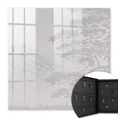 Wall mounted key cabinet The castle landscape is delicate