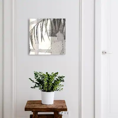 Key box for home Gray leaves with leaves
