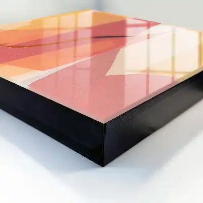 Wall mounted key cabinet Colorful arcs of warm shades