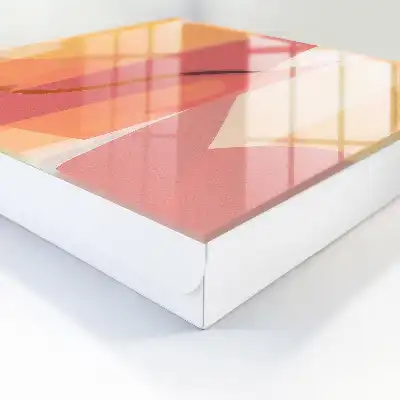 Wall mounted key cabinet Colorful arcs of warm shades