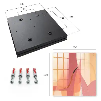 Wall mounted key cabinet Colorful arcs of warm shades