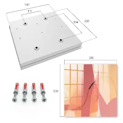 Wall mounted key cabinet Colorful arcs of warm shades