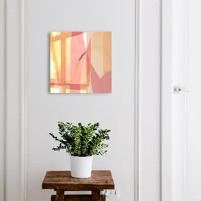 Wall mounted key cabinet Colorful arcs of warm shades