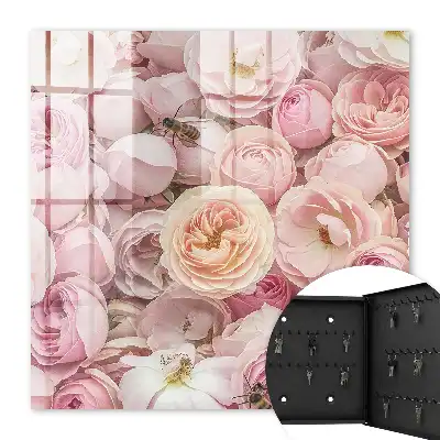 Key cabinet Roses in charmingly delicate colors