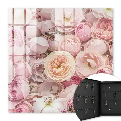 Key cabinet Roses in charmingly delicate colors