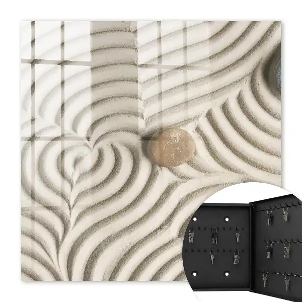 Wall mounted key cabinet Zen foam stone composition