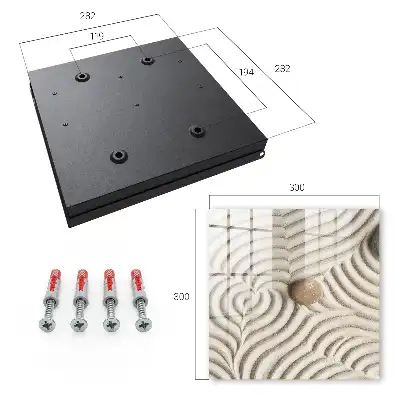 Wall mounted key cabinet Zen foam stone composition