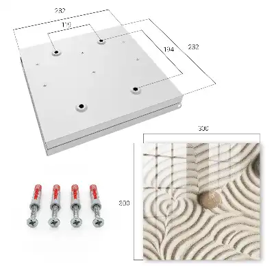 Wall mounted key cabinet Zen foam stone composition