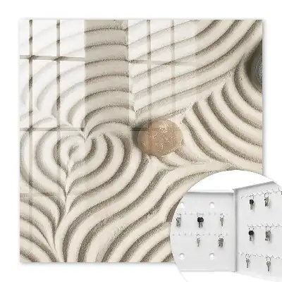 Wall mounted key cabinet Zen foam stone composition