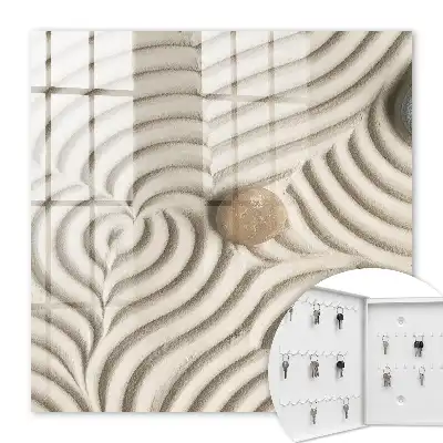 Wall mounted key cabinet Zen foam stone composition