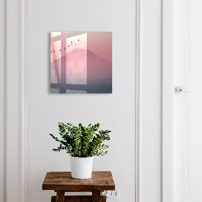 Key box for home Peaceful nature in a pink sky