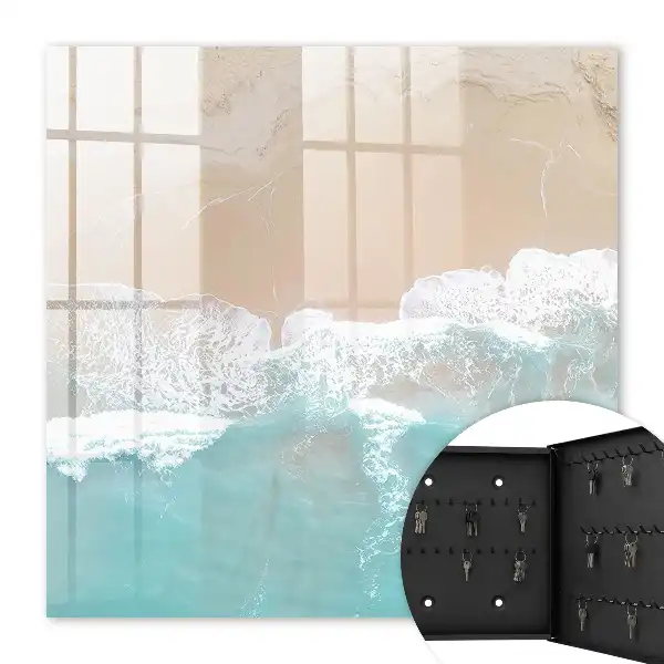 Decorative key box Beach relaxation beige sand