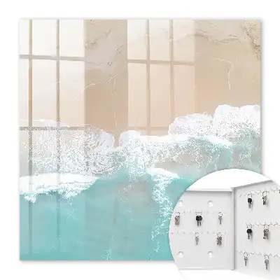 Decorative key box Beach relaxation beige sand