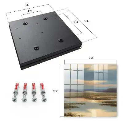 Key cabinet A landscape of peace with a warm horizon