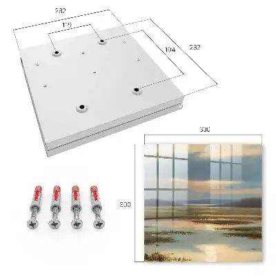 Key cabinet A landscape of peace with a warm horizon