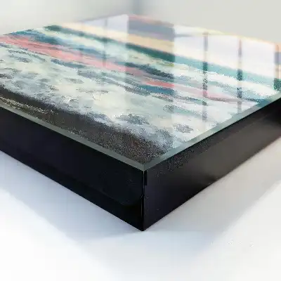 Wall mounted key cabinet Seascape pastel sky