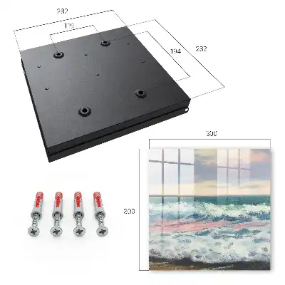 Wall mounted key cabinet Seascape pastel sky