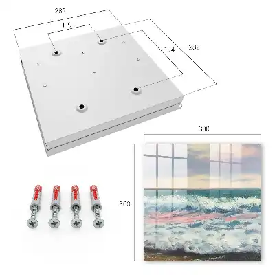 Wall mounted key cabinet Seascape pastel sky