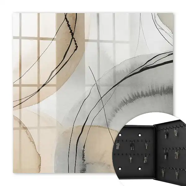 Key cabinet Calming elegance in beige and gray