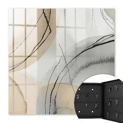 Key cabinet Calming elegance in beige and gray