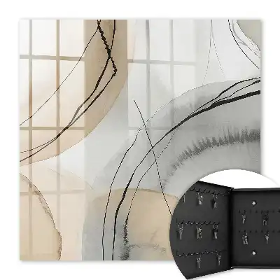Key cabinet Calming elegance in beige and gray