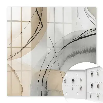 Key cabinet Calming elegance in beige and gray