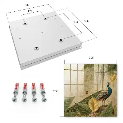Wall mounted key box Exotic landscape of foliage plants