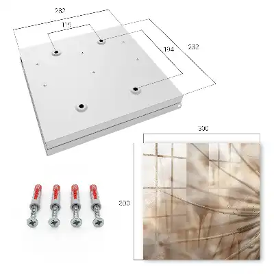Key box for home Beige dandelions in shades of beige