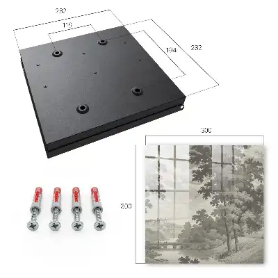Wall mounted key cabinet A peaceful landscape full of greenery