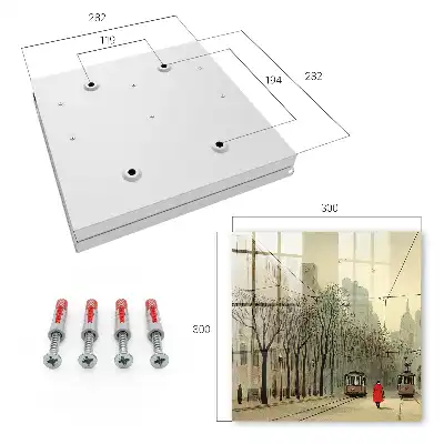 Wall mounted key box City walk trams red