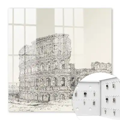 Decorative key box Ancient amphitheater of ancient architecture