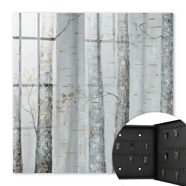 Wall mounted key box Birches, nature's charm
