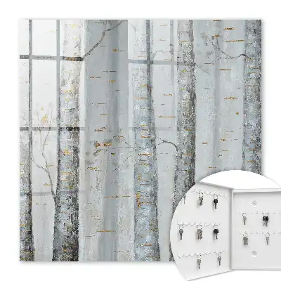 Wall mounted key box Birches, nature's charm