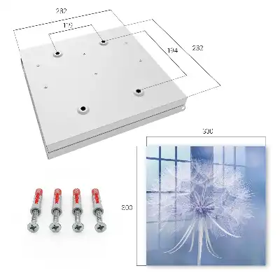 Key box for home A subtle dandelion in shades of blue