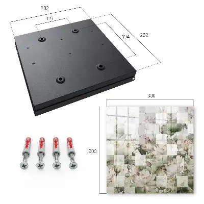 Key box for home Geometric lilies in the background