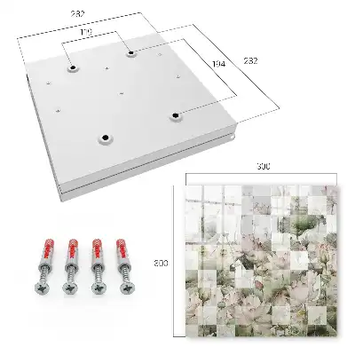 Key box for home Geometric lilies in the background