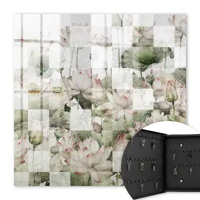 Key box for home Geometric lilies in the background