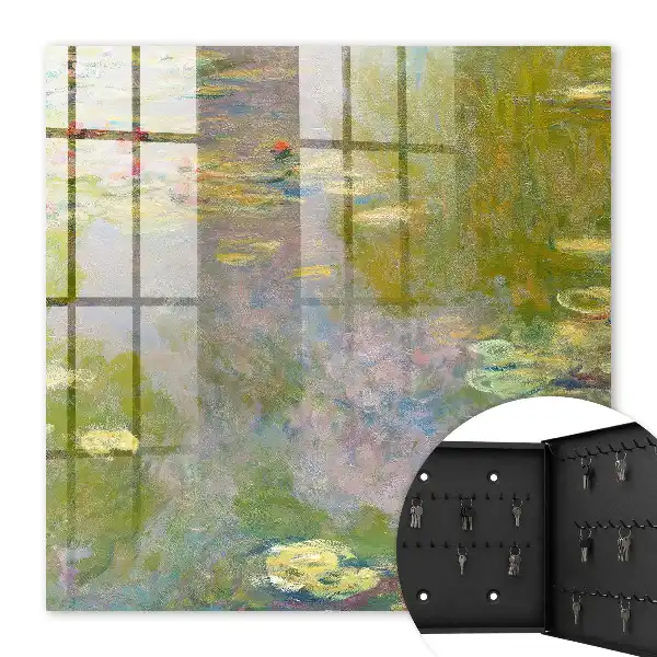 Key cabinet Claude Monet water lilies painterly