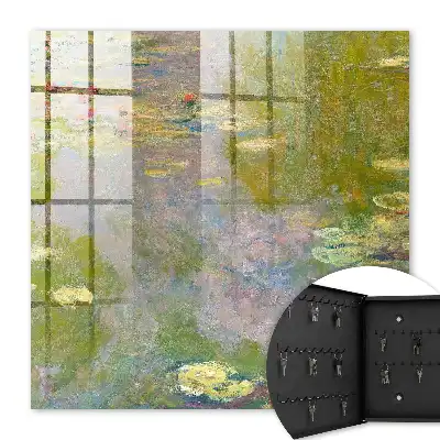 Key cabinet Claude Monet water lilies painterly