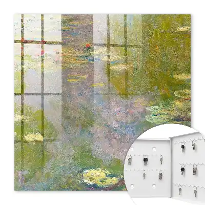 Key cabinet Claude Monet water lilies painterly